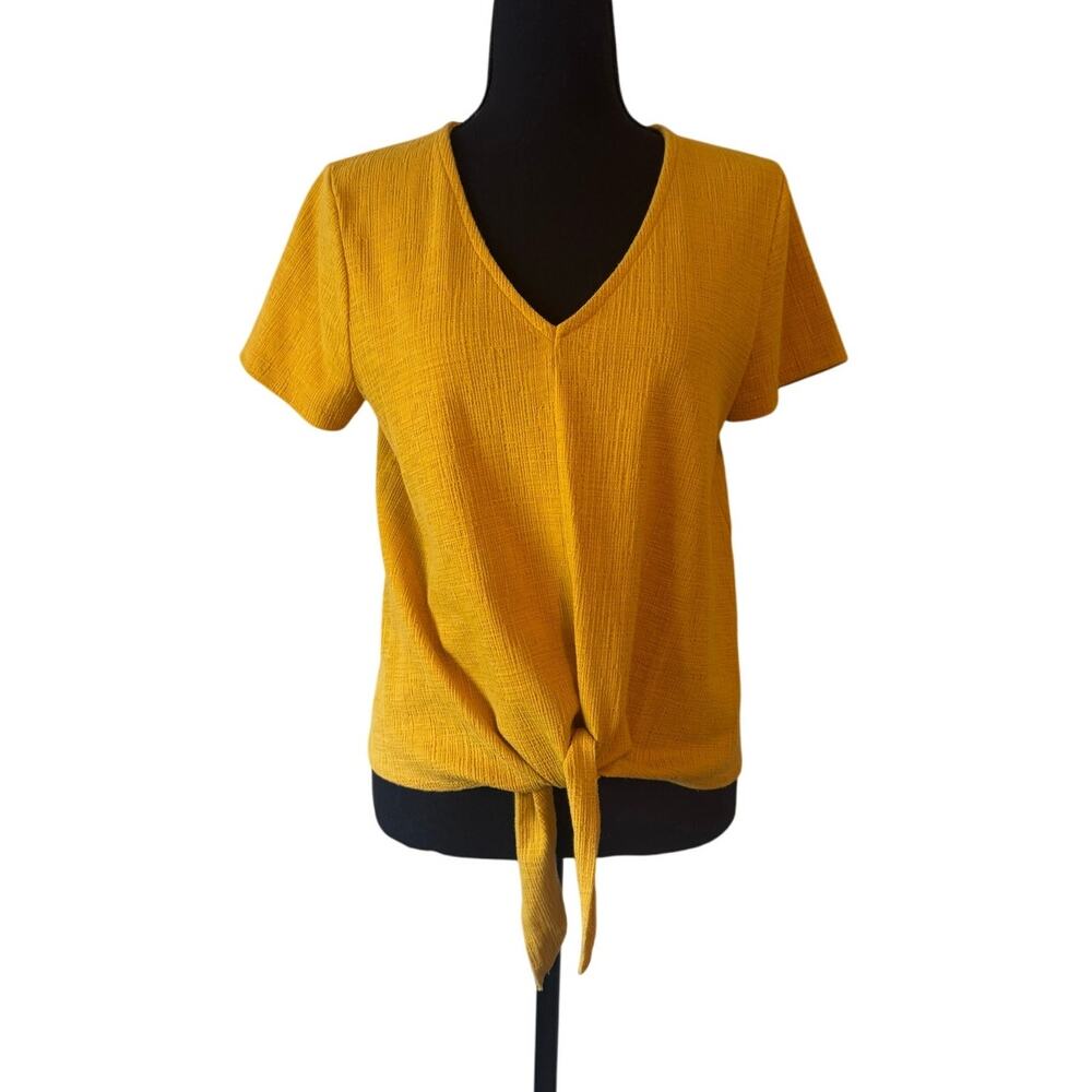 J.CREW Mustard Yellow Short Sleeve Top Size Small